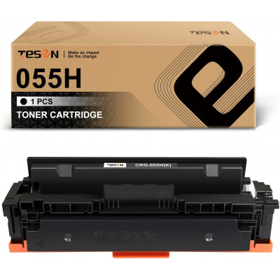 TESEN Canon 055H 055 Compatible Toner Cartridge (with CHIP) Replacement 1 Pack High Yield